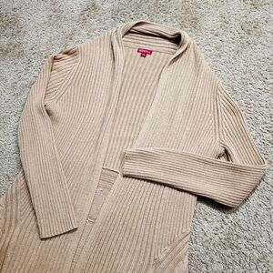 Merona Women's Waterfall Open Front Cardigan Brown Sweater -C